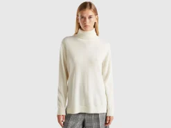 Oversized fit turtleneck in pure cashmere