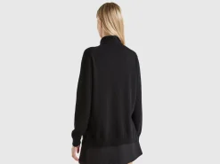 Oversized fit turtleneck in pure cashmere