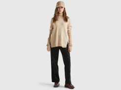 Oversized fit turtleneck in pure cashmere