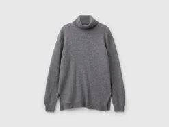 Oversized fit turtleneck in pure cashmere