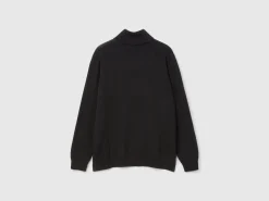 Oversized fit turtleneck in pure cashmere