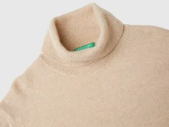 Oversized fit turtleneck in pure cashmere
