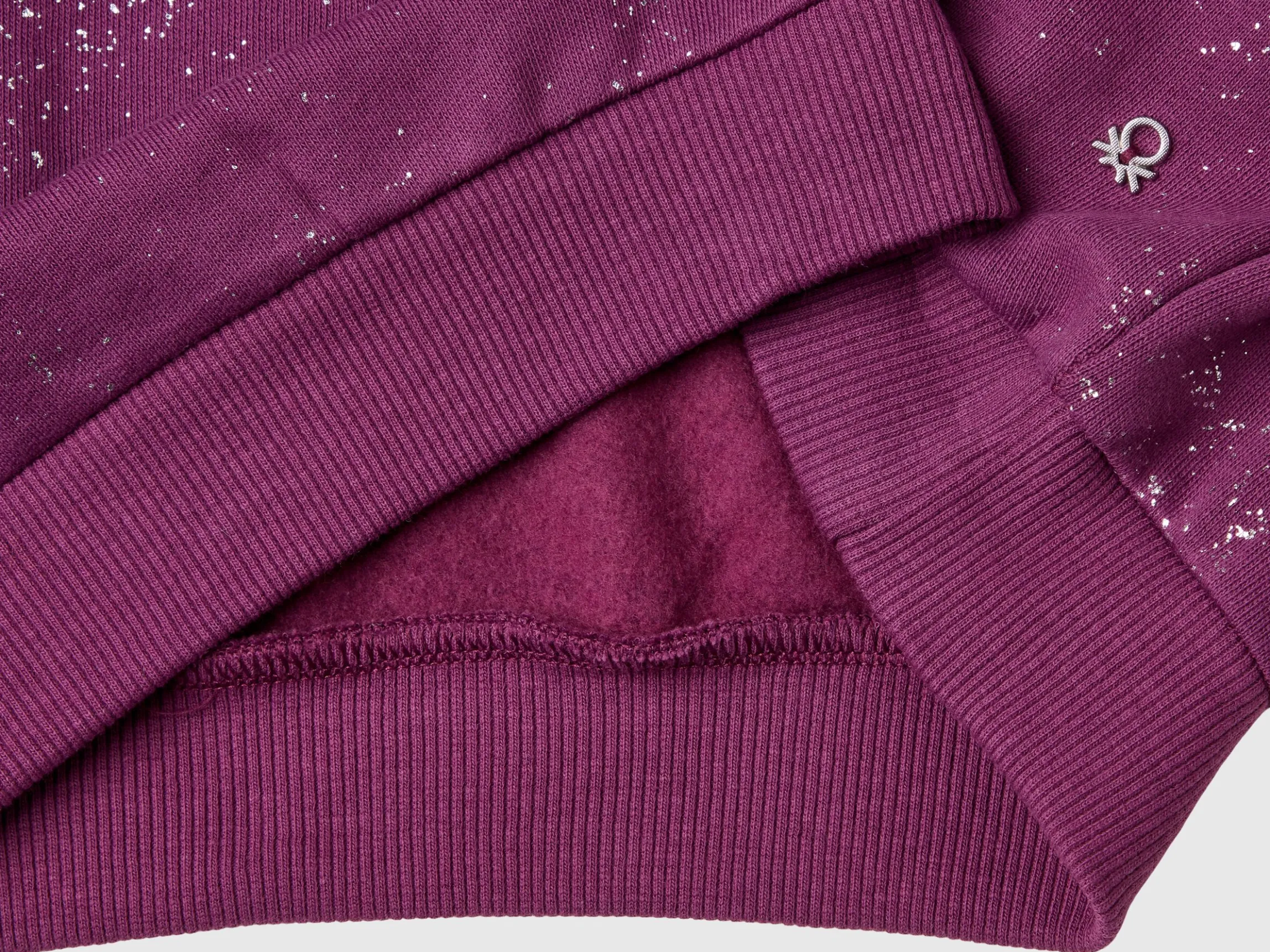Oversized sweatshirt with glitter