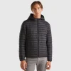 Padded jacket with recycled wadding