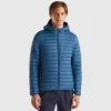 Padded jacket with recycled wadding