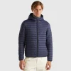 Padded jacket with recycled wadding