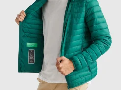Padded jacket with recycled wadding