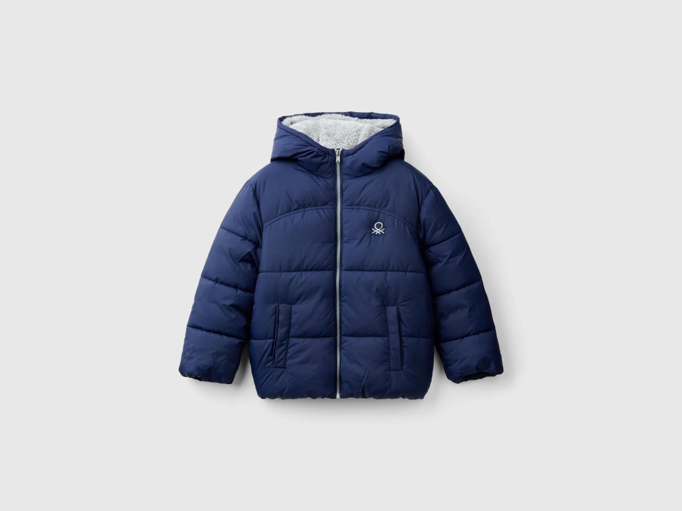 Padded jacket with teddy interior