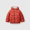 Padded jacket with teddy interior