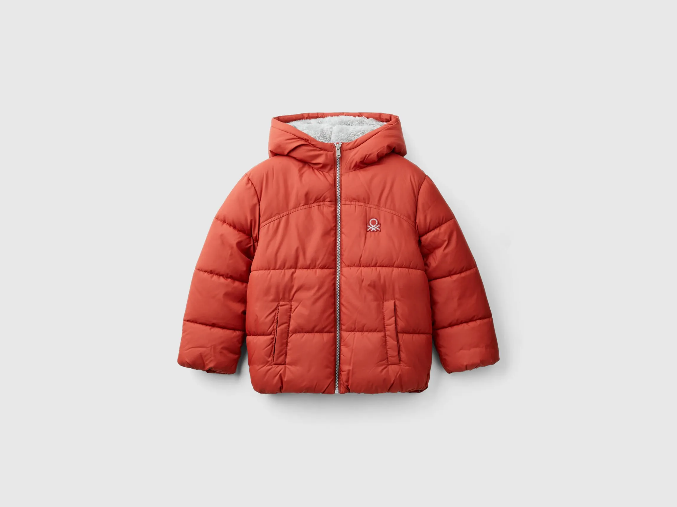 Padded jacket with teddy interior