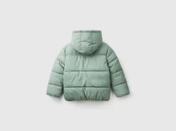 Padded jacket with teddy interior