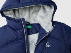 Padded jacket with teddy interior