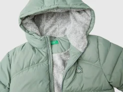 Padded jacket with teddy interior