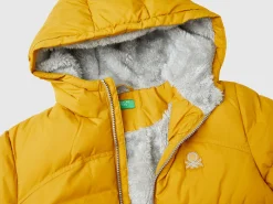 Padded jacket with teddy interior