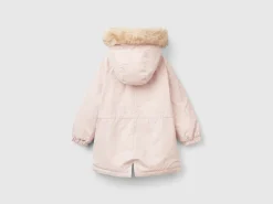 Padded parka with drawstring