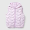 Padded vest in 3D wadding with hood