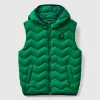 Padded vest with hood