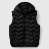 Padded vest with hood