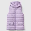 Padded vest with hood