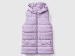 Padded vest with hood