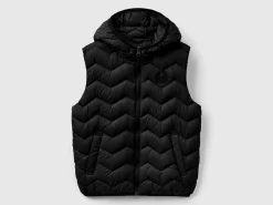 Padded vest with hood