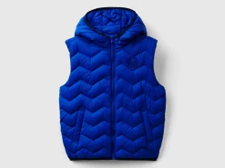 Padded vest with hood