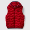 Padded vest with hood