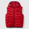 Padded vest with hood