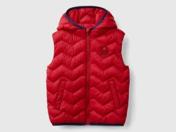 Padded vest with hood