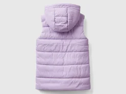 Padded vest with hood
