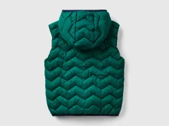 Padded vest with hood