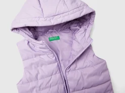 Padded vest with hood