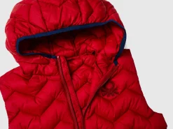 Padded vest with hood