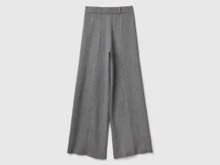 Palazzo trousers in viscose blend