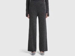 Palazzo trousers with lurex