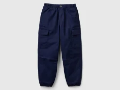 Parachute trousers in stretch cotton
