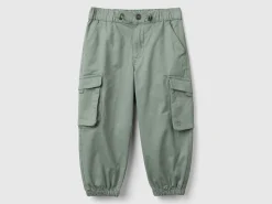 Parachute trousers in stretch cotton