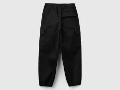 Parachute trousers in stretch cotton