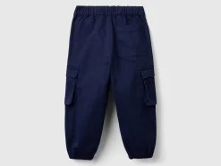 Parachute trousers in stretch cotton