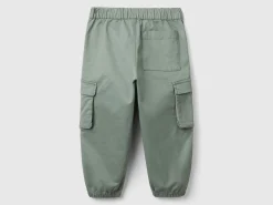 Parachute trousers in stretch cotton