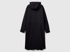 Parka in cotton and nylon 