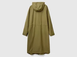 Parka in cotton and nylon