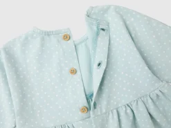Patterned dress with bow