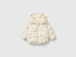 Patterned jacket with zip and hood