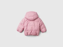 Patterned jacket with zip and hood