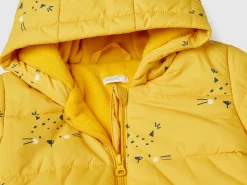 Patterned jacket with zip and hood
