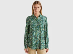 Patterned shirt in viscose
