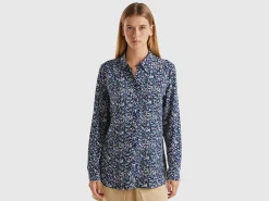 Patterned shirt in viscose