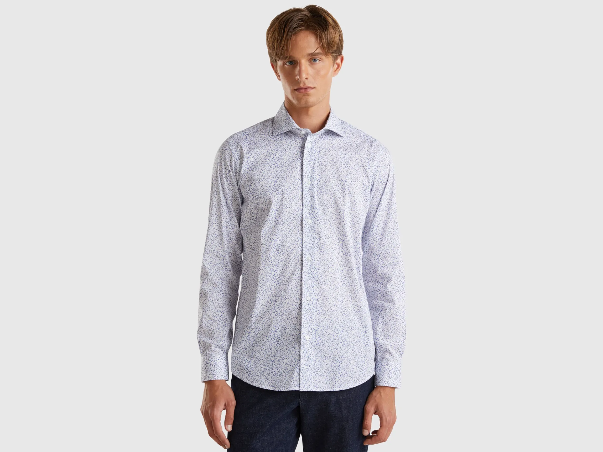 Patterned slim fit shirt