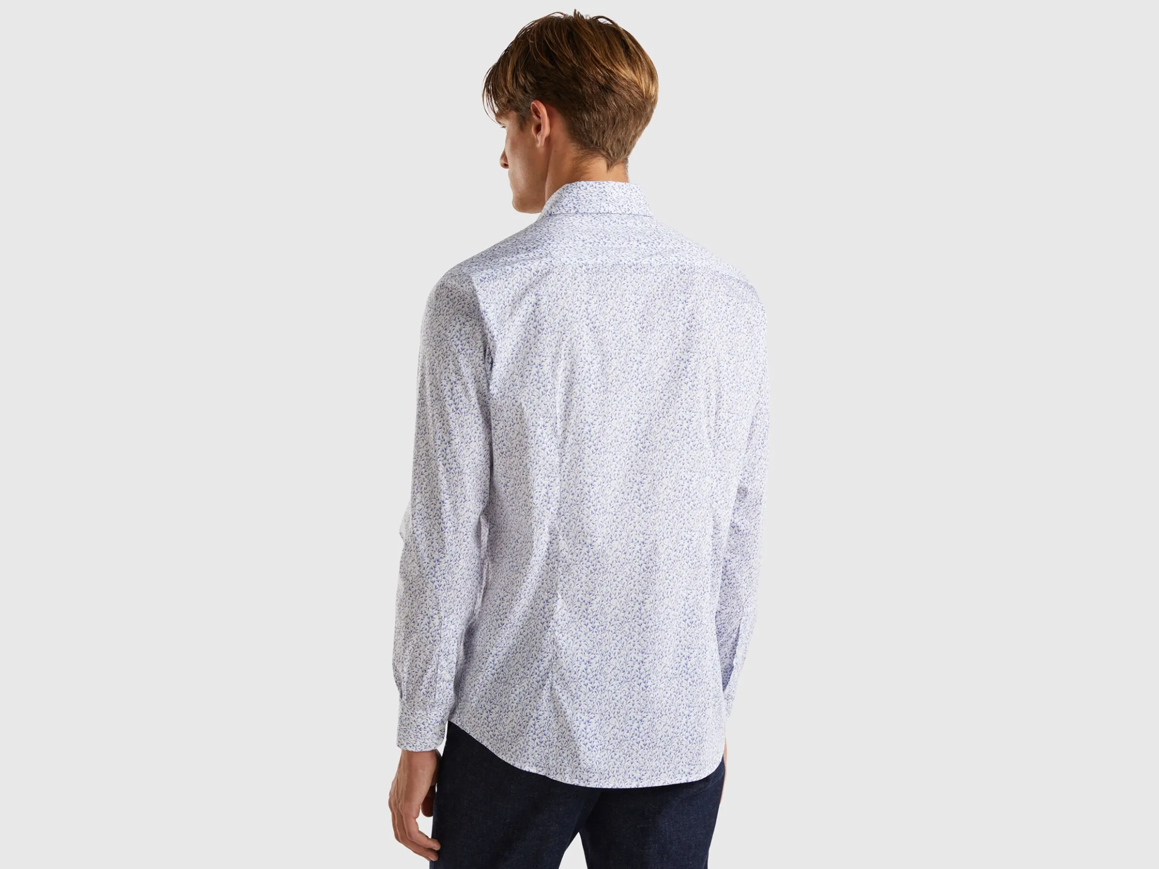 Patterned slim fit shirt